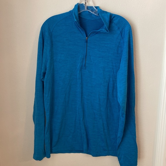 Lululemon Blue Metal Vent Tech 1/2 Zip Jacket - Picture 2 of 7